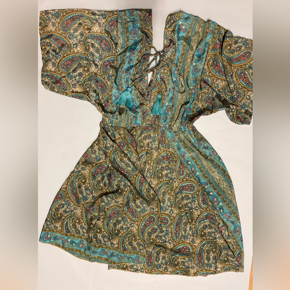 Mariposa Vibrant Paisley Beach Dress Size S. Excellent Condition - Picture 2 of 7